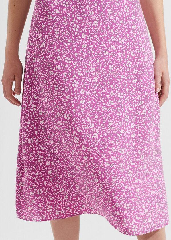 Hobbs Tullia Dress Pink Ivory