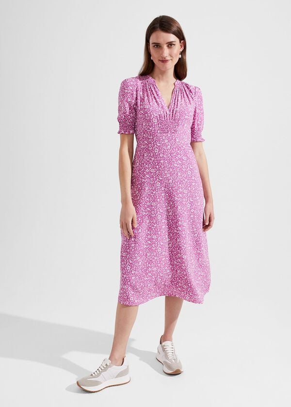 hobbs Tullia Dress Pink Ivory