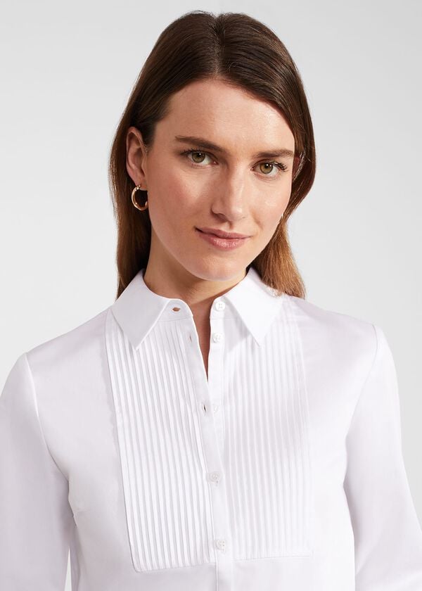 Hobbs Valerie Cotton Blend Shirt White