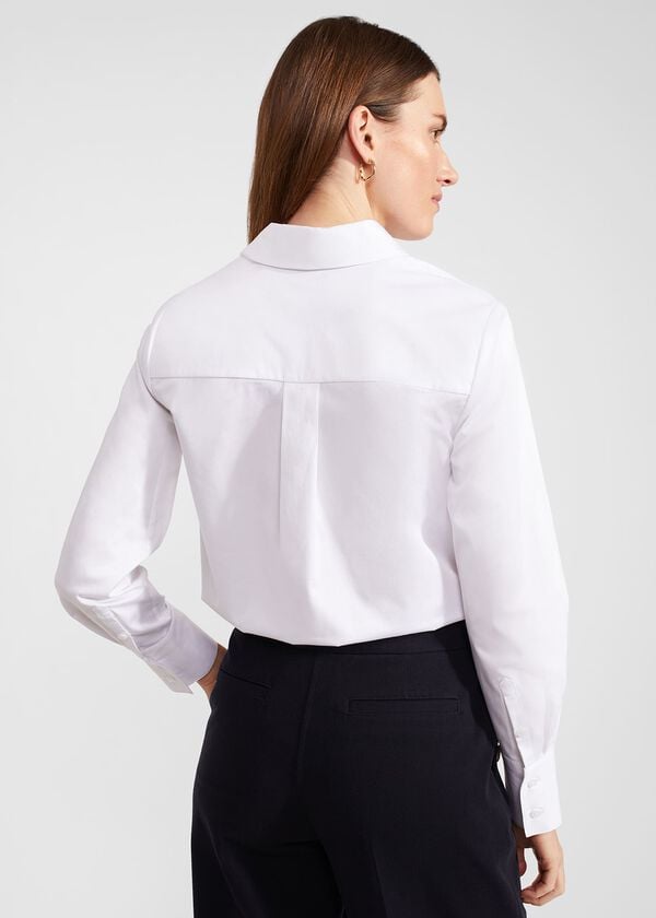 Hobbs Valerie Cotton Blend Shirt White