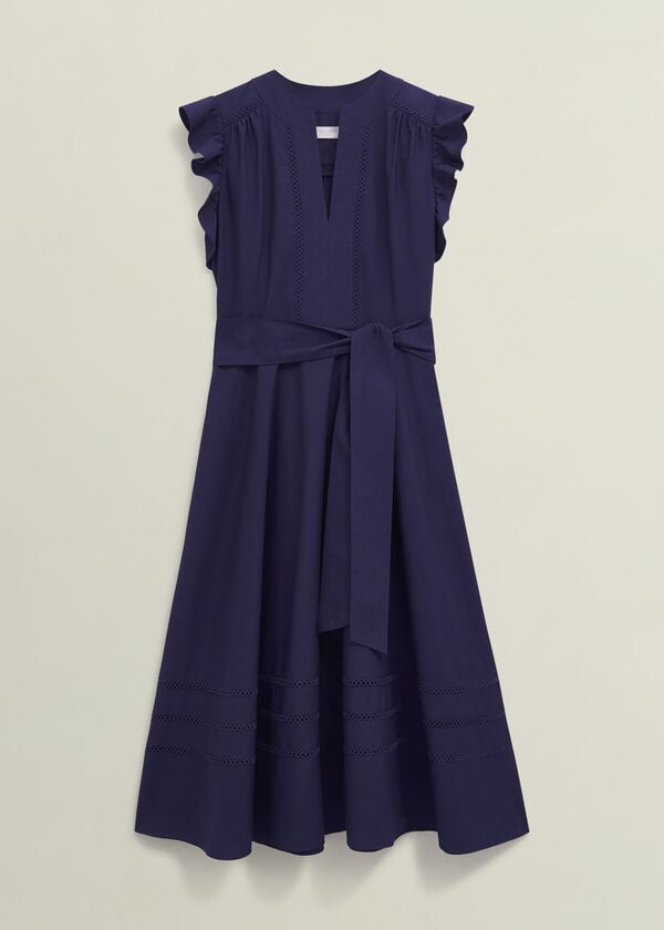 Hobbs Vanessa Cotton Dress True Navy
