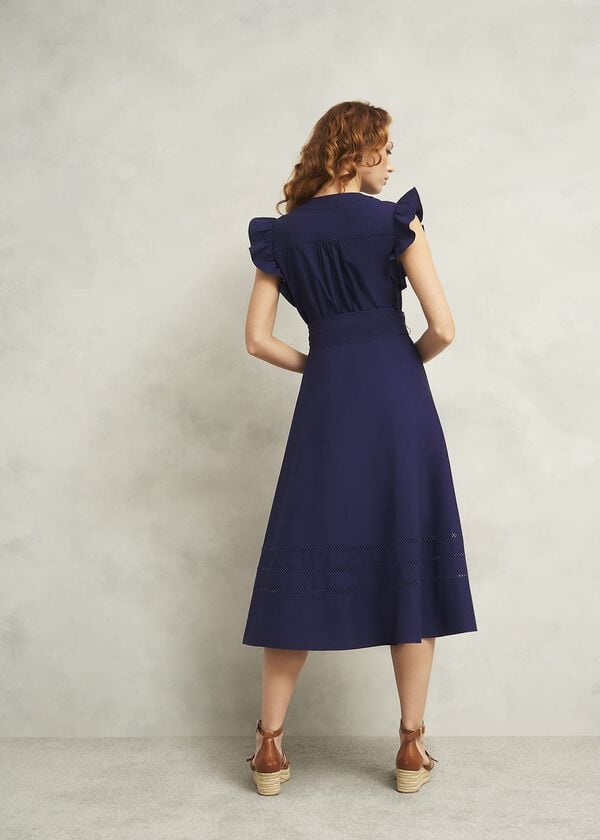 Hobbs Vanessa Cotton Dress True Navy