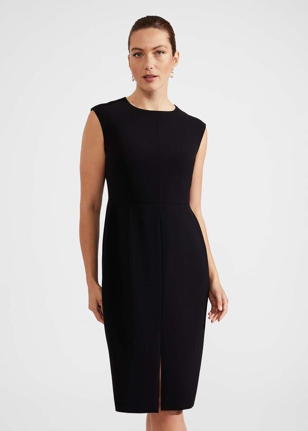 Hobbs Vanessa Crepe Dress Black