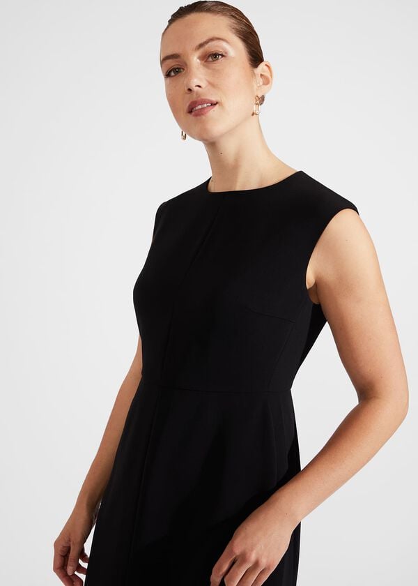 Hobbs Vanessa Crepe Dress Black