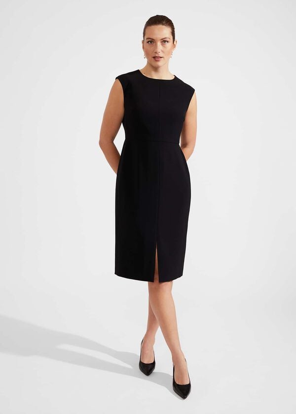 hobbs Vanessa Crepe Dress Black