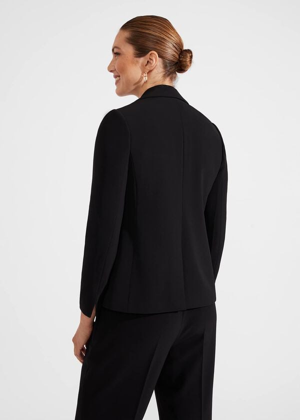 Hobbs Vanessa Crepe Jacket Black