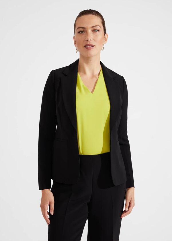 hobbs Vanessa Crepe Jacket Black