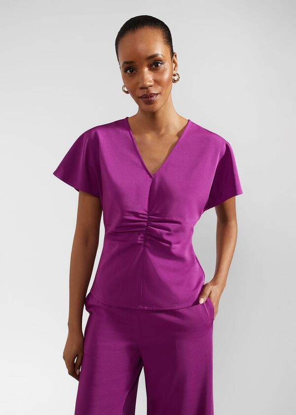 hobbs Venetia Top Magenta Purple