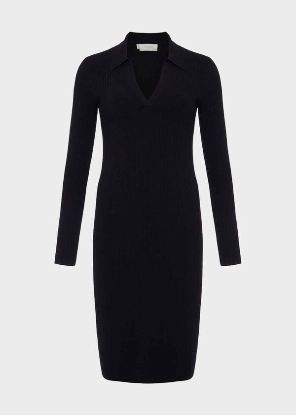 Hobbs Vera Knitted Dress Navy