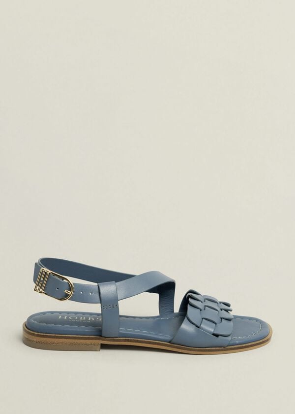 hobbs Vera Leather Sandals Cornflower Blue