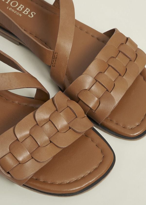Hobbs Vera Leather Sandals Tan