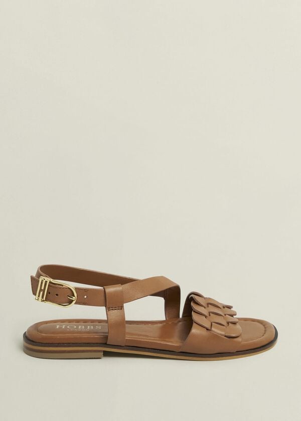 hobbs Vera Leather Sandals Tan