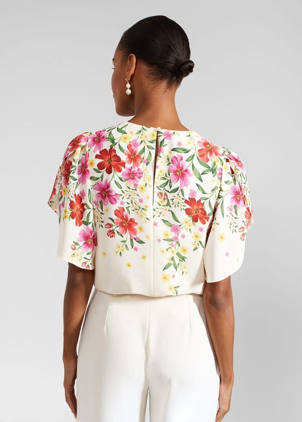 Hobbs Verena Floral Top Cream Multi