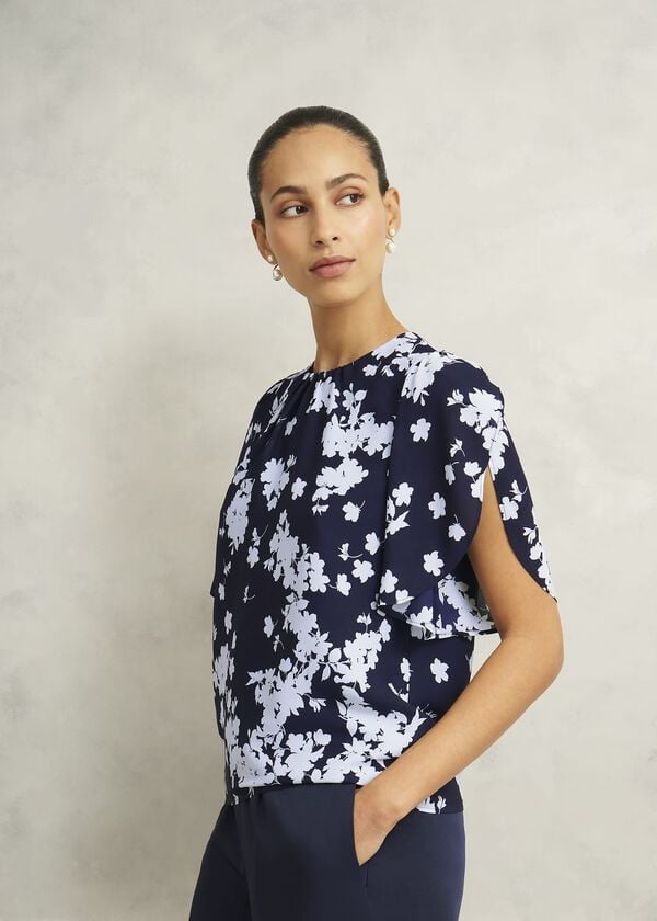 hobbs Verena Floral Top Midnight Multi