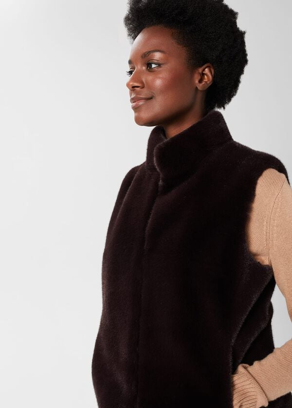 Hobbs Verena Gilet Aubergine