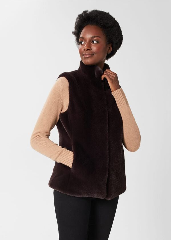 hobbs Verena Gilet Aubergine