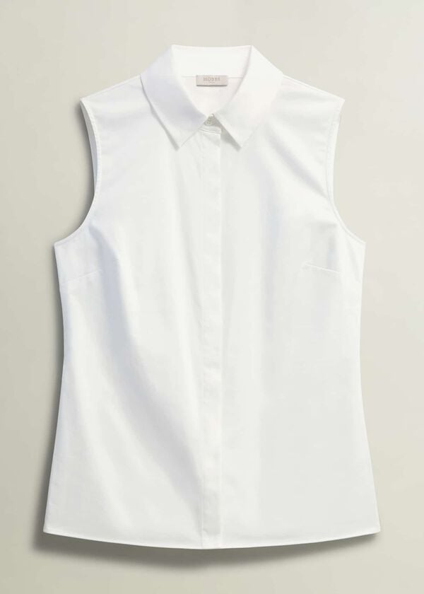Hobbs Vic Sleeveless Shirt White