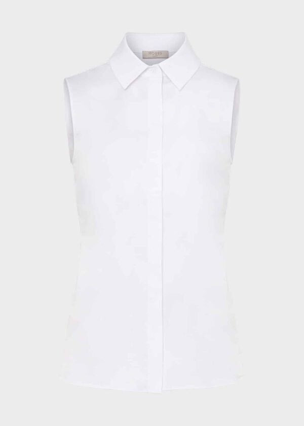 Hobbs Vic Sleeveless Shirt White