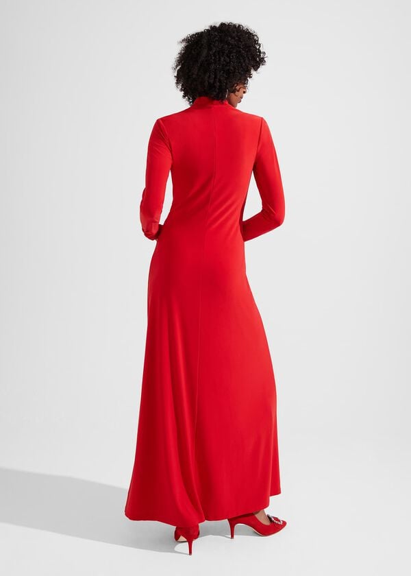 Hobbs Vida Dress Garnet Red