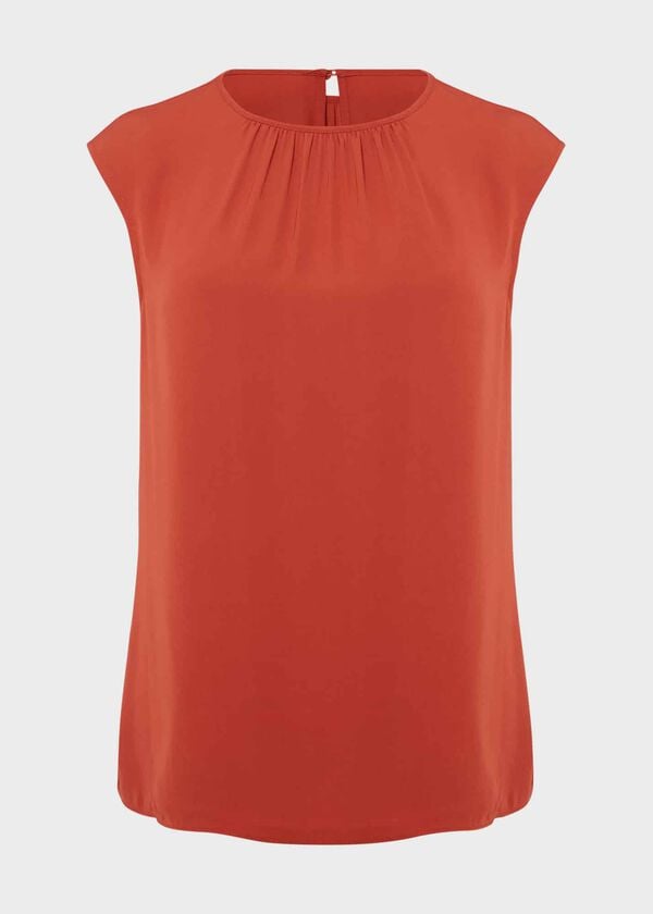 Hobbs Violetta Blouse Pecan