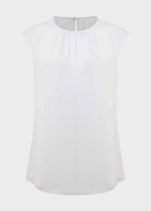 Hobbs Violetta Blouse Stone Blue
