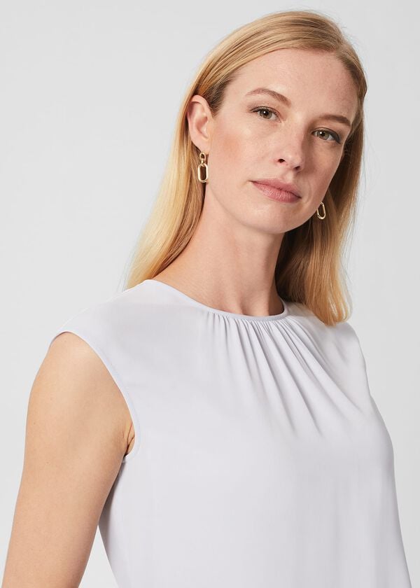 Hobbs Violetta Blouse Stone Blue