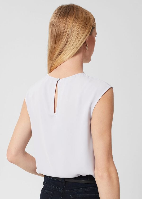 Hobbs Violetta Blouse Stone Blue