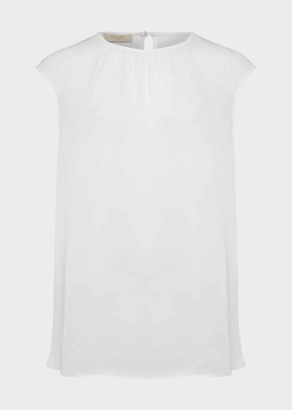 Hobbs Violetta Sleeveless Blouse Ivory