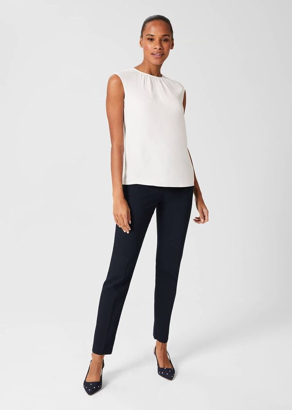 Hobbs Violetta Sleeveless Blouse Ivory