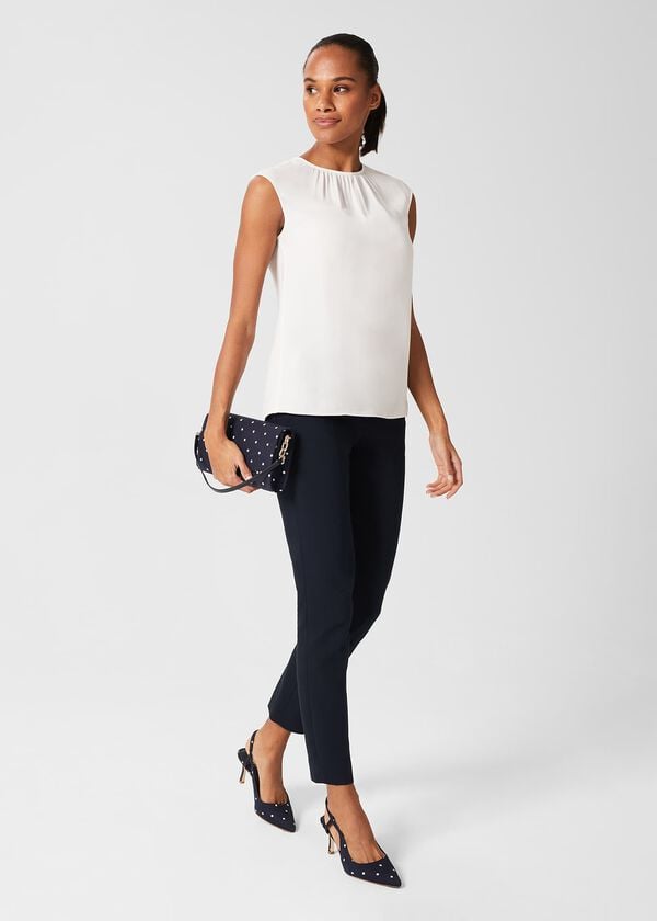 Hobbs Violetta Sleeveless Blouse Ivory