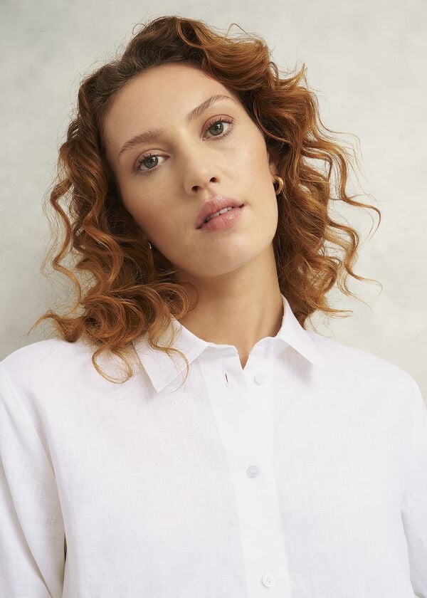 Hobbs Vita Linen Shirt White