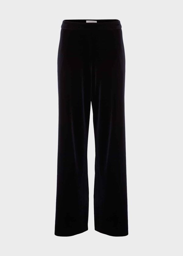 Hobbs Viviene Velvet Trousers Black