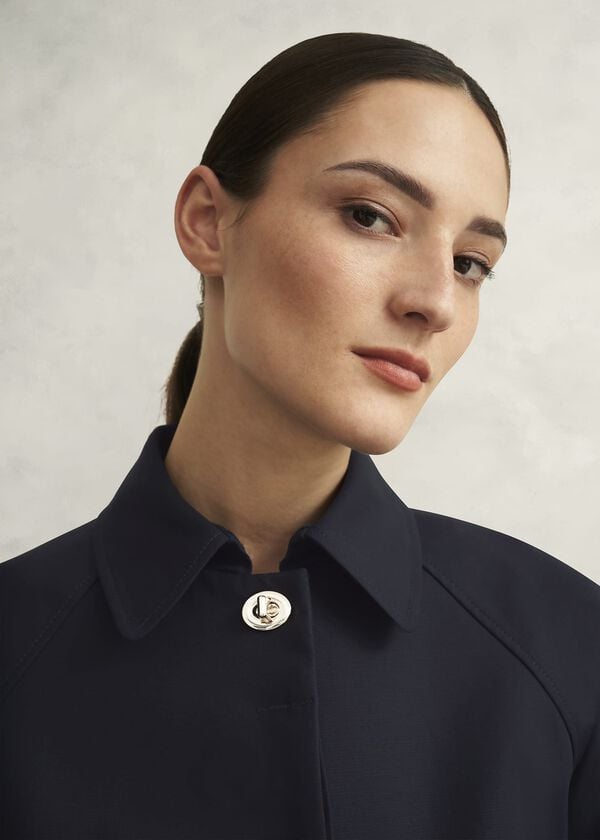Hobbs Vivienne Shower Resistant Trench Coat Navy