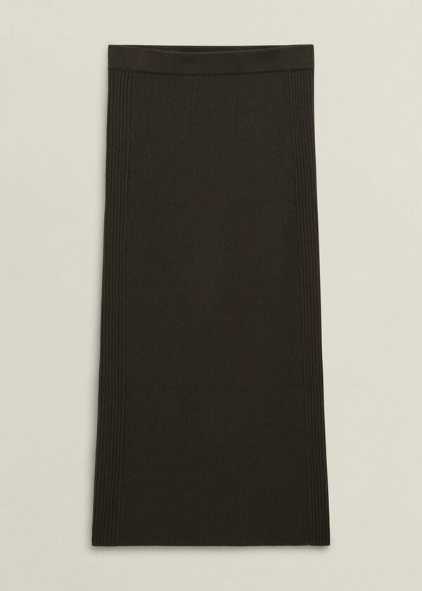 Hobbs Wentworth Knit Skirt Dark Olive