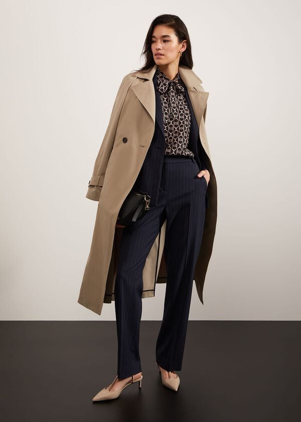 Hobbs Westbury Trench Cote With Cotton Warm Camel