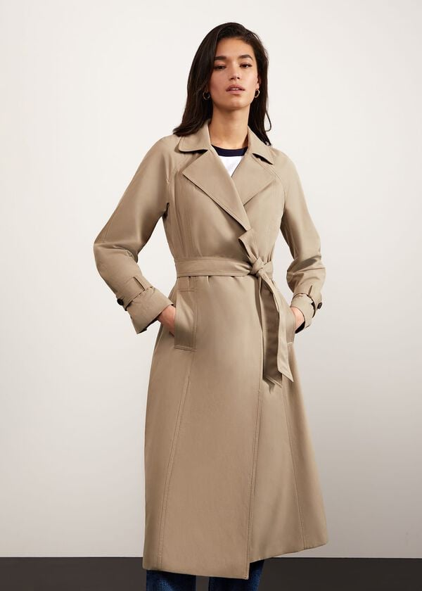 Hobbs Westbury Trench Cote With Cotton Warm Camel