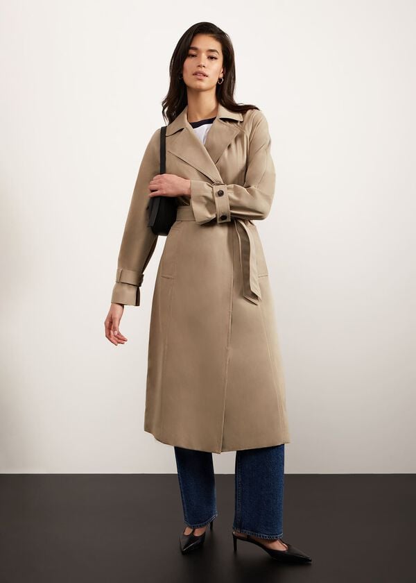 hobbs Westbury Trench Cote With Cotton Warm Camel