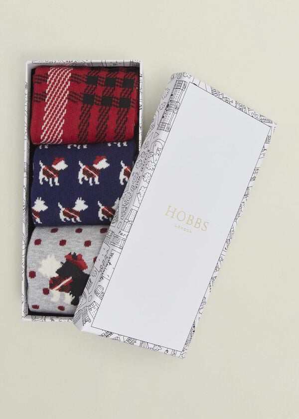 Hobbs Westie Dog Sock Set Multi