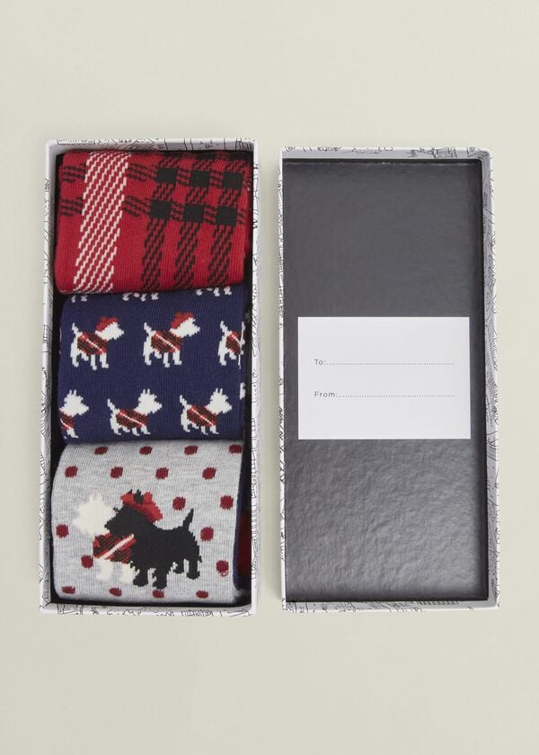 Hobbs Westie Dog Sock Set Multi