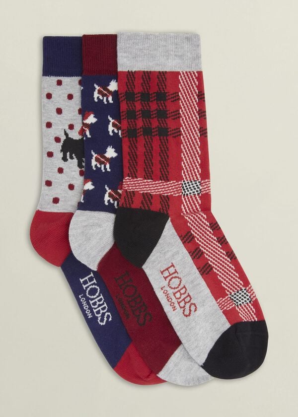 hobbs Westie Dog Sock Set Multi