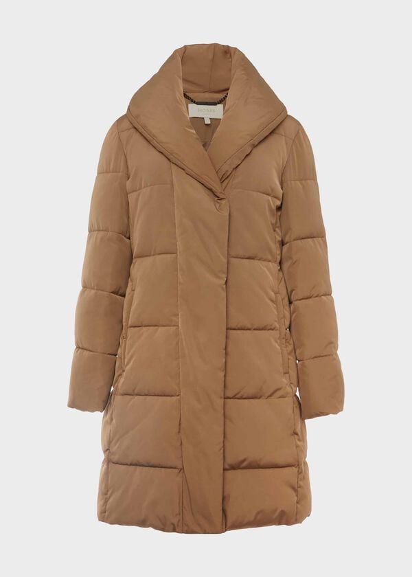 Hobbs Winnie Puffer Jacket Camel