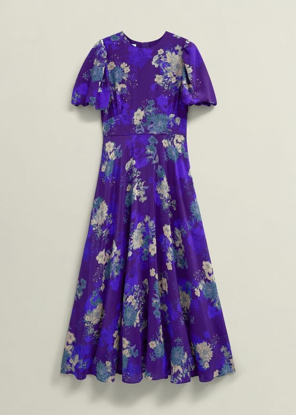 Hobbs Wisley Silk Dress Hyacinth Purple