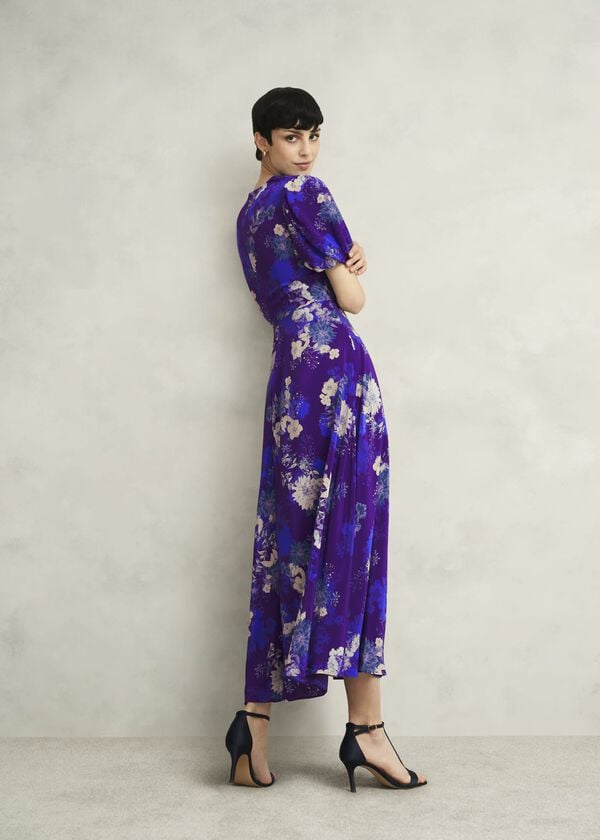 Hobbs Wisley Silk Dress Hyacinth Purple