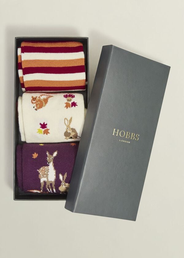Hobbs Woodland Sock Set Multi