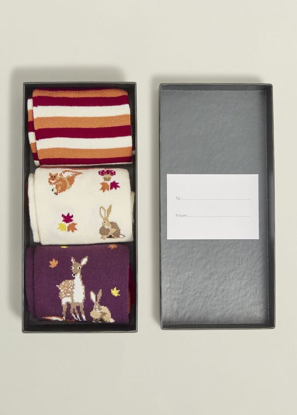 Hobbs Woodland Sock Set Multi