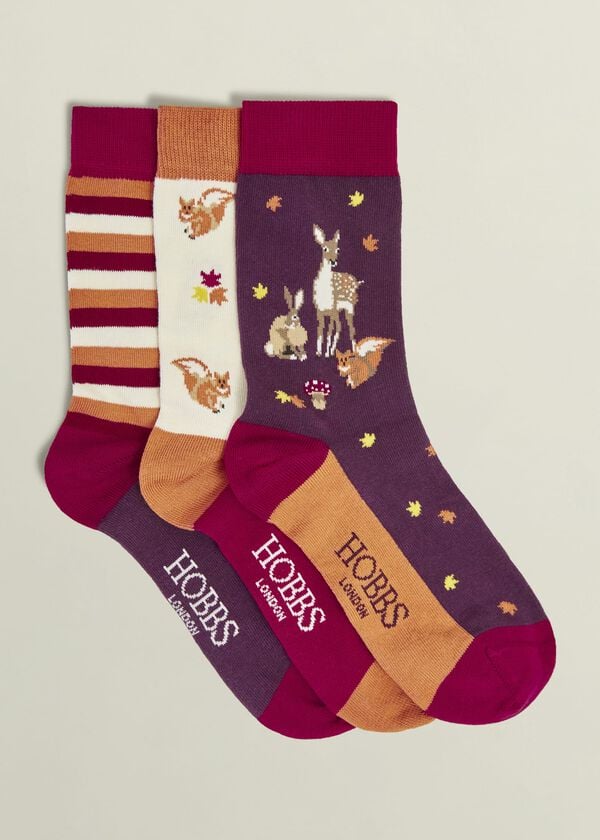 hobbs Woodland Sock Set Multi