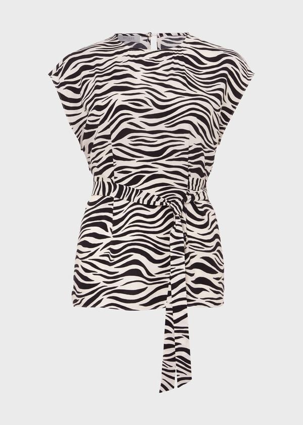Hobbs Yacine Top Cream Black