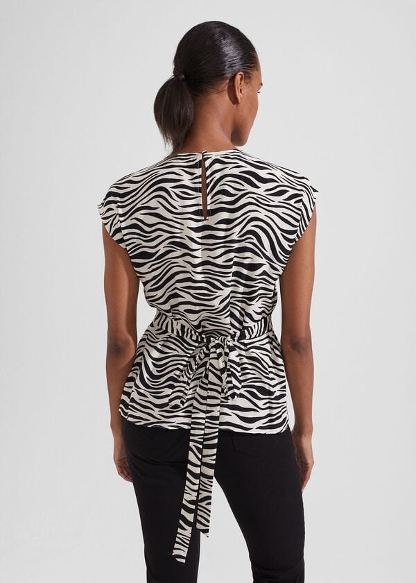 Hobbs Yacine Top Cream Black