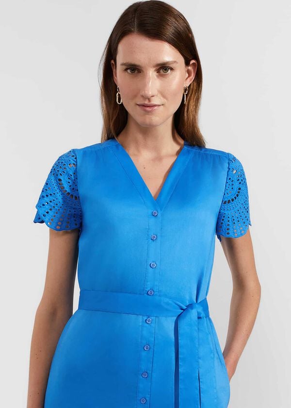 Hobbs Yasmine Dress Crystal Blue