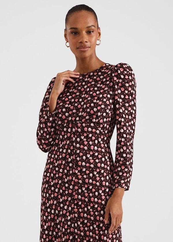Hobbs Yvonne Dress Black Multi